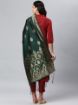 Picture of DarkGreen Banarasi Silk Jacquard Woven Dupatta