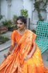 Picture of Mustard Banarasi Silk Jacquard Woven Saree with Blouse